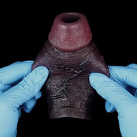 4.09in 4.64in 5.51in Lifelike Cock Soft Silicone Flexible Dildo Sleeve