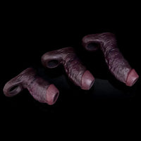 4.09in 4.64in 5.51in Lifelike Cock Soft Silicone Flexible Dildo Sleeve