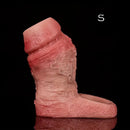 4.09in 4.64in 5.51in Realistic Silicone Sleeve Soft Big Cock Ring Dildo
