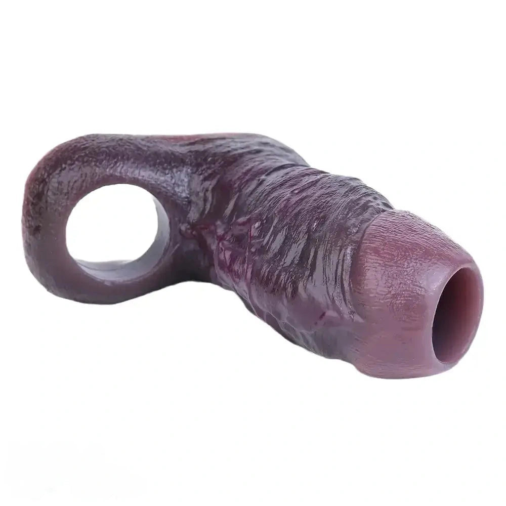 4.13in 4.64in 6.1in 6.69in Hollow Silicone Soft Cock Sleeve Masturbation Aid