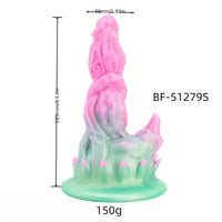 4.13in 4.72in 5.39in Unusual Silicone Mixed Color Soft Small Fantasy Dildo