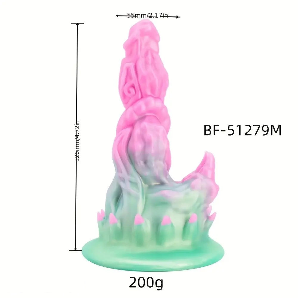 4.13in 4.72in 5.39in Unusual Silicone Mixed Color Soft Small Fantasy Dildo