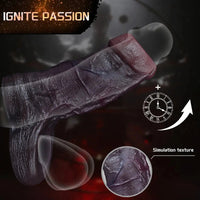 4.13in 4.8in 6.42in Real Skin Platinum Silicone Dildo Sleeve With Testicle Ring