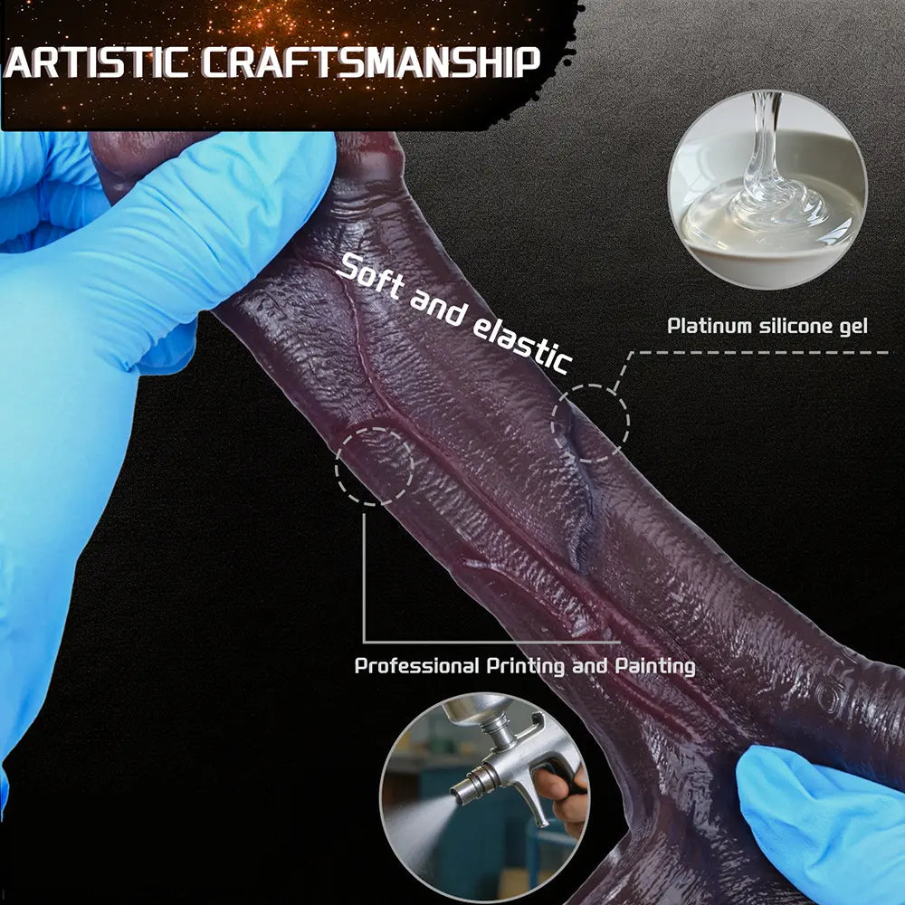 4.13in 4.8in 6.42in Real Skin Platinum Silicone Dildo Sleeve With Testicle Ring