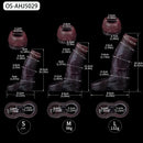 4.13in 4.8in 6.42in Real Skin Platinum Silicone Dildo Sleeve With Testicle Ring