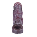4.13in 4.8in 6.42in Real Skin Platinum Silicone Dildo Sleeve With Testicle Ring