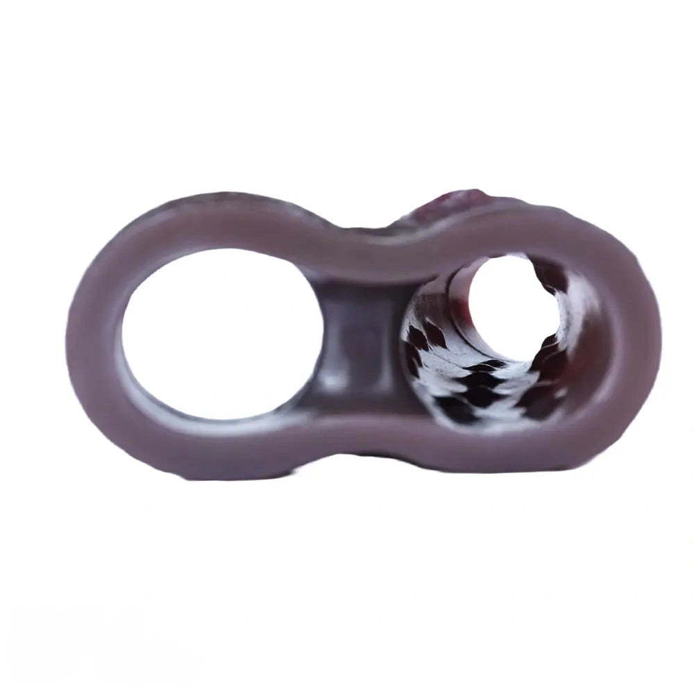 4.13in 4.8in 6.42in Real Skin Platinum Silicone Dildo Sleeve With Testicle Ring