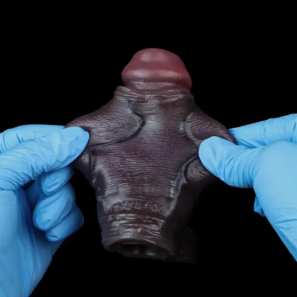 4.13in 4.92in 6.1in Real Skin-Friendly Stretchable Hollow Dildo Sleeve