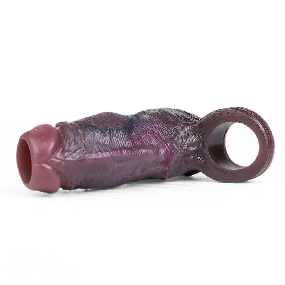 4.13in 4.92in 6.1in Real Skin-Friendly Stretchable Hollow Dildo Sleeve