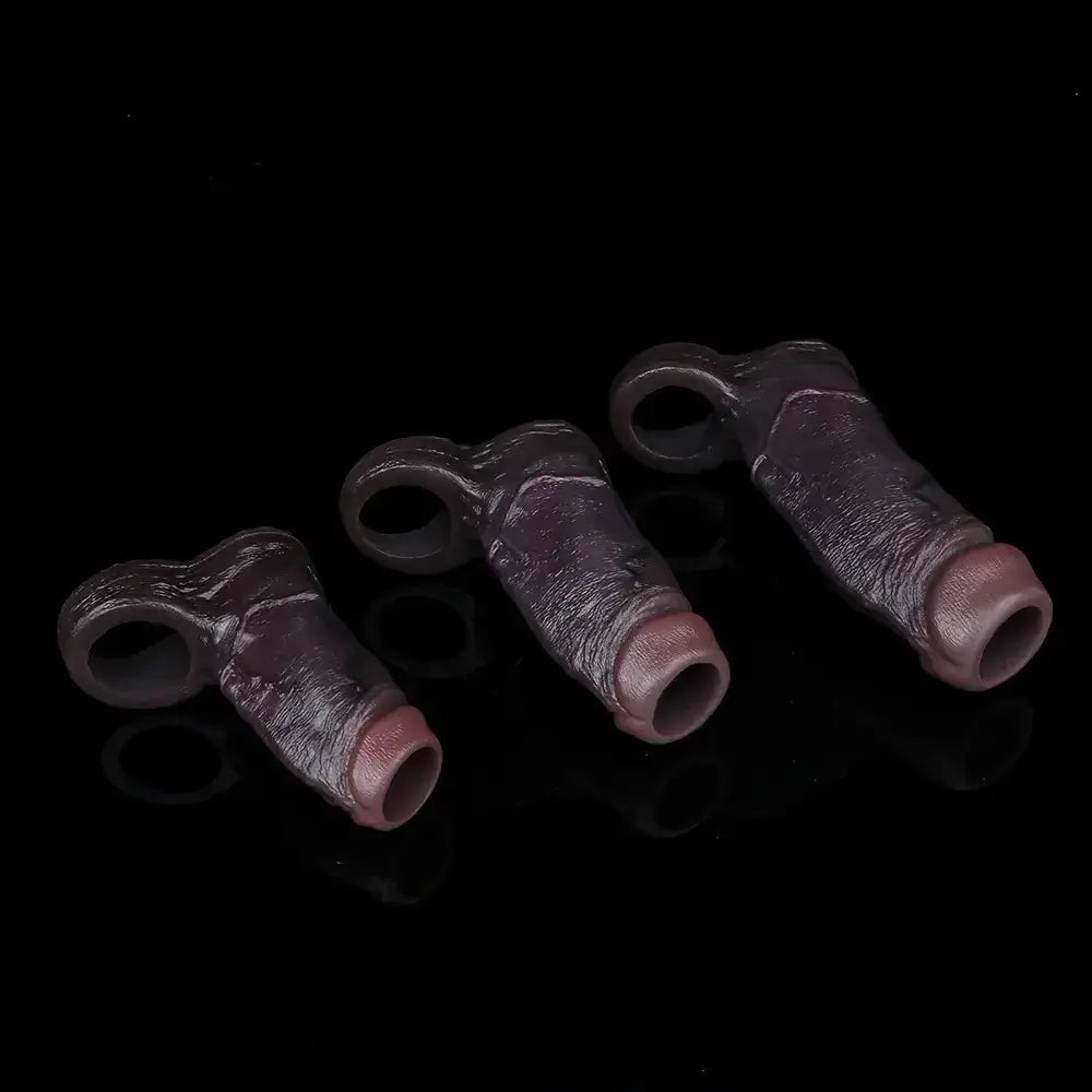 4.13in 4.92in 6.1in Real Skin-Friendly Stretchable Hollow Dildo Sleeve
