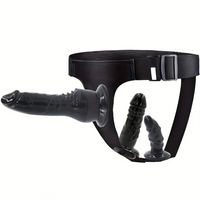 4.13in 5.91in 6.5in Ultra Elastic Dual/Triple Ended Strapon Harness Belt Soft Dildo