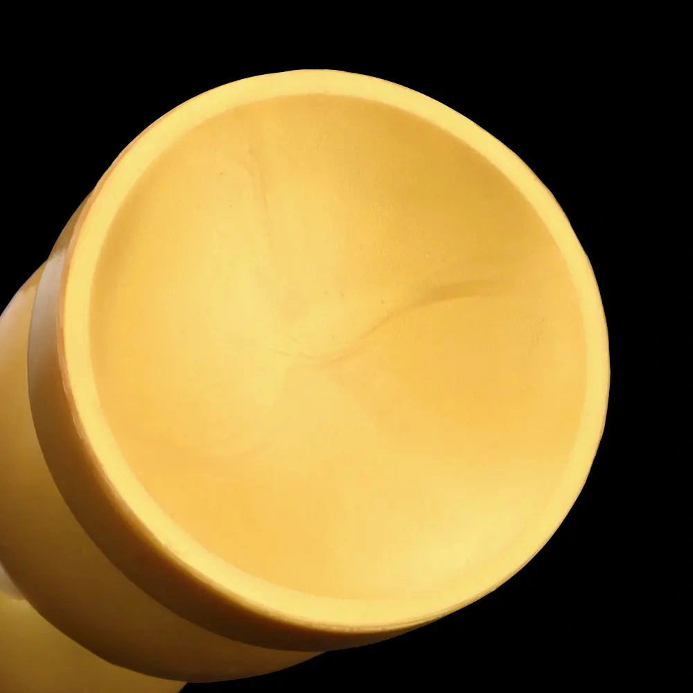 4.13in 5.91in 8.27in 10.63in Golden Silicone Gourd-shaped 3-beads Dildo