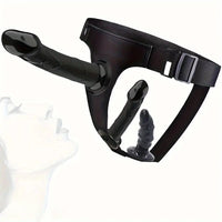 4.13in 5.9in 7.1in Three Detachable Realistic Strap on Dildos with Harness Belt
