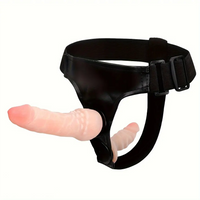 4.13in 6.5in Double Strapon Dildos For Women PVC Polyester with Harness Belt
