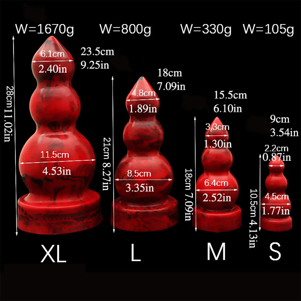 4.13in 7.09in 8.27in 11.02in Fantasy Silicone Soft Butt Plug Dildo