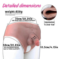 4.13in Realistic Small Solid Dildo Panty For Lesbian With Vaginal Opening