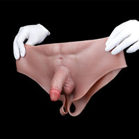 4.13in Realistic Small Solid Dildo Panty For Lesbian With Vaginal Opening
