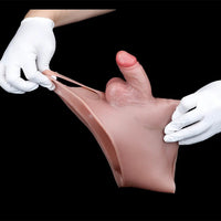 4.13in Realistic Small Solid Dildo Panty For Lesbian With Vaginal Opening