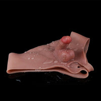 4.13in Realistic Small Solid Dildo Panty For Lesbian With Vaginal Opening