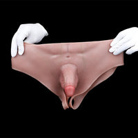 4.13in Realistic Small Solid Dildo Panty For Lesbian With Vaginal Opening