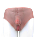 4.13in Realistic Small Solid Dildo Panty For Lesbian With Vaginal Opening