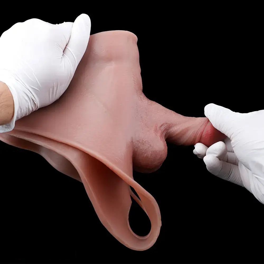 4.13in Realistic Small Solid Dildo Panty For Lesbian With Vaginal Opening