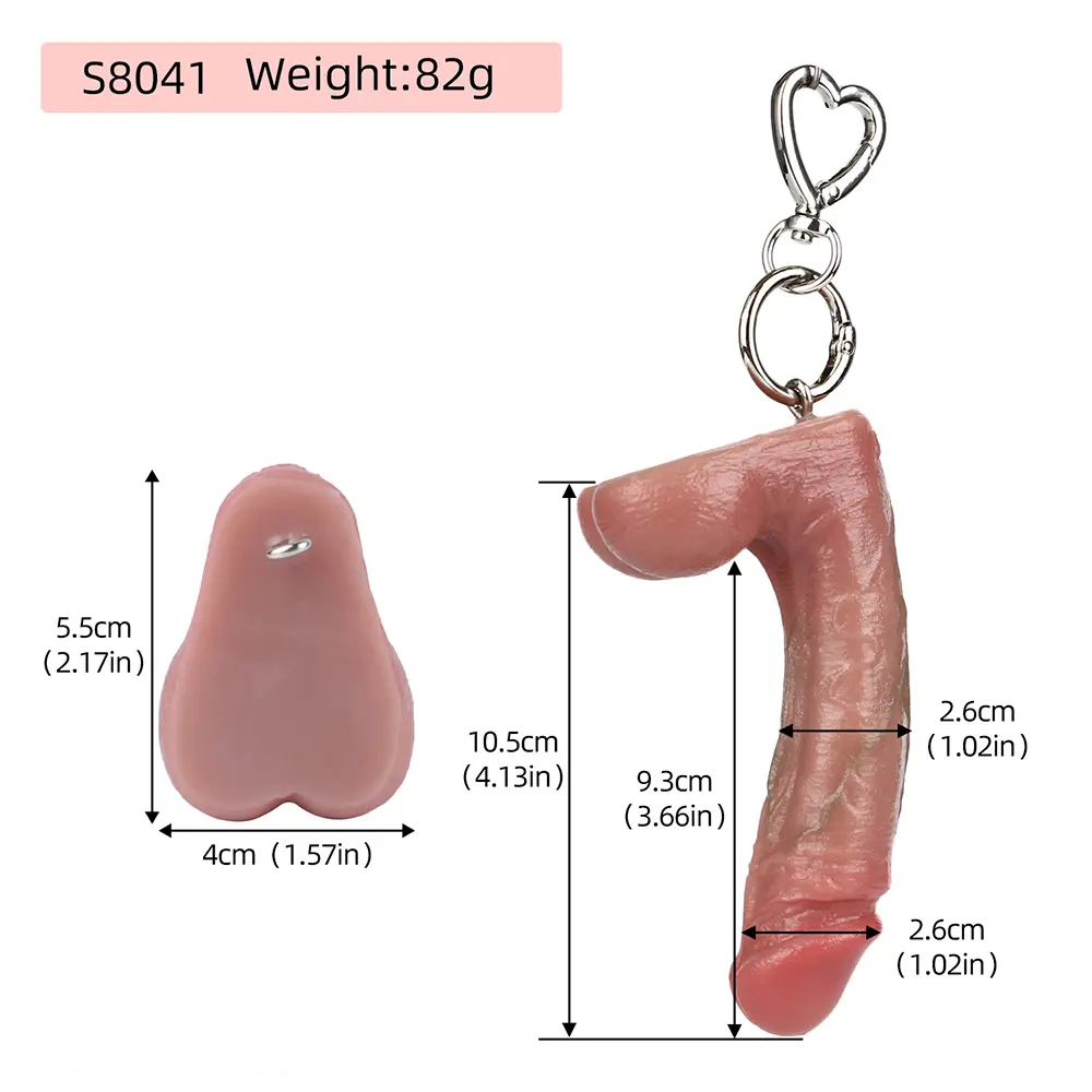 4.13in Silicone Small Soft Lifelike Dildo Key Chain Vaginal Real Masturbator