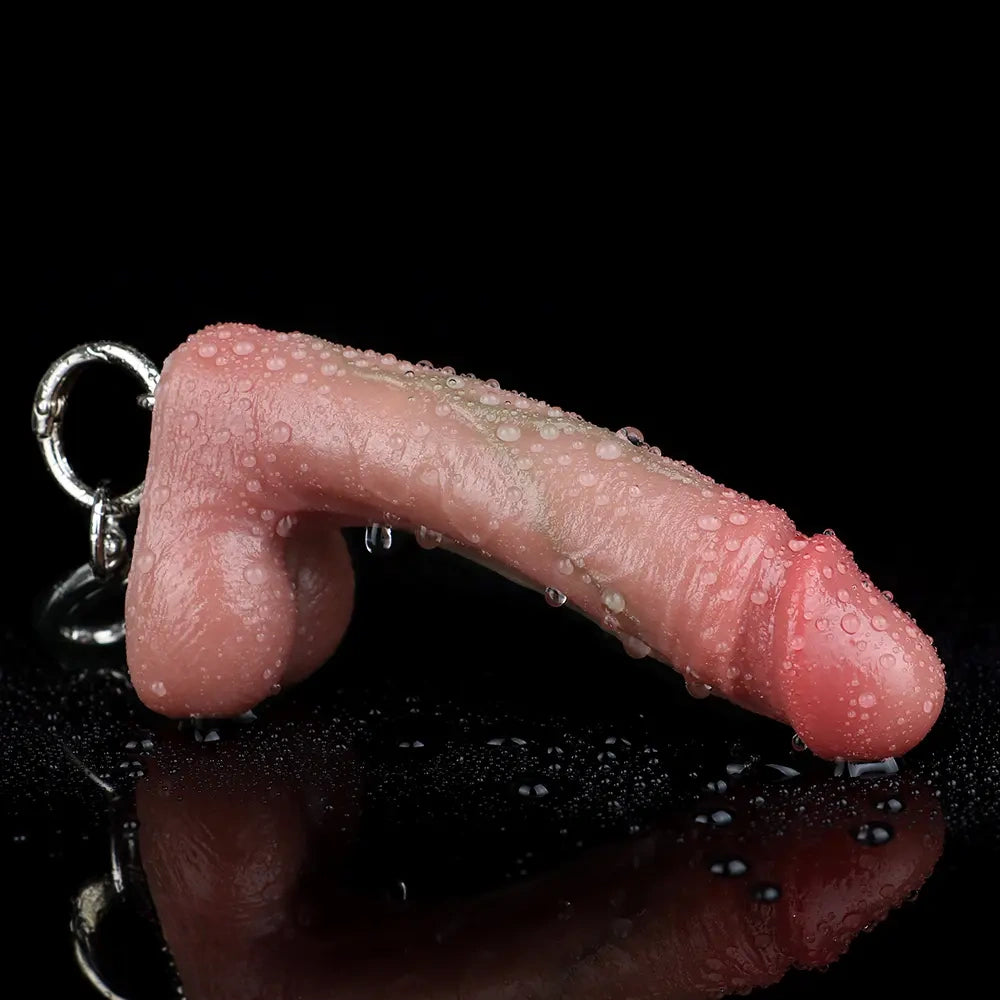 4.13in Silicone Small Soft Lifelike Dildo Key Chain Vaginal Real Masturbator