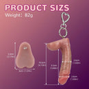 4.13in Silicone Small Soft Lifelike Dildo Key Chain Vaginal Real Masturbator