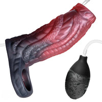 4.13in Squirting Tentacle Monster Dildo Sleeve Penis Ring Prevent Dislodgement