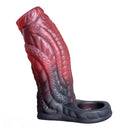 4.13in Squirting Tentacle Monster Dildo Sleeve Penis Ring Prevent Dislodgement