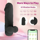 4.13in Vibrating App Controlled Small Automatic Dildo For Female