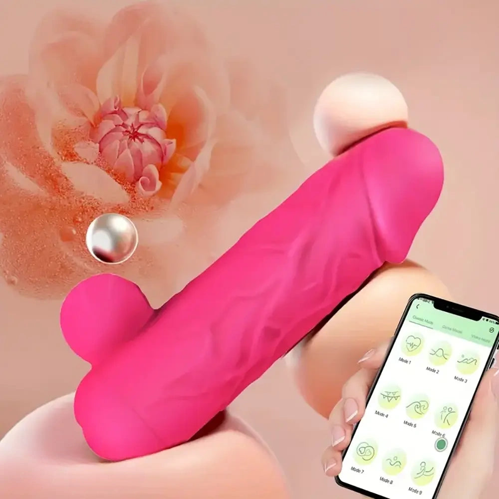 4.13in Vibrating App Controlled Small Automatic Dildo For Female