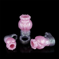 4.17in 4.84in 5.62in Monster Knot Cock Sleeve Dildo Hollow Male Device