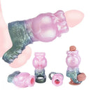4.17in 4.84in 5.62in Monster Knot Cock Sleeve Dildo Hollow Male Device