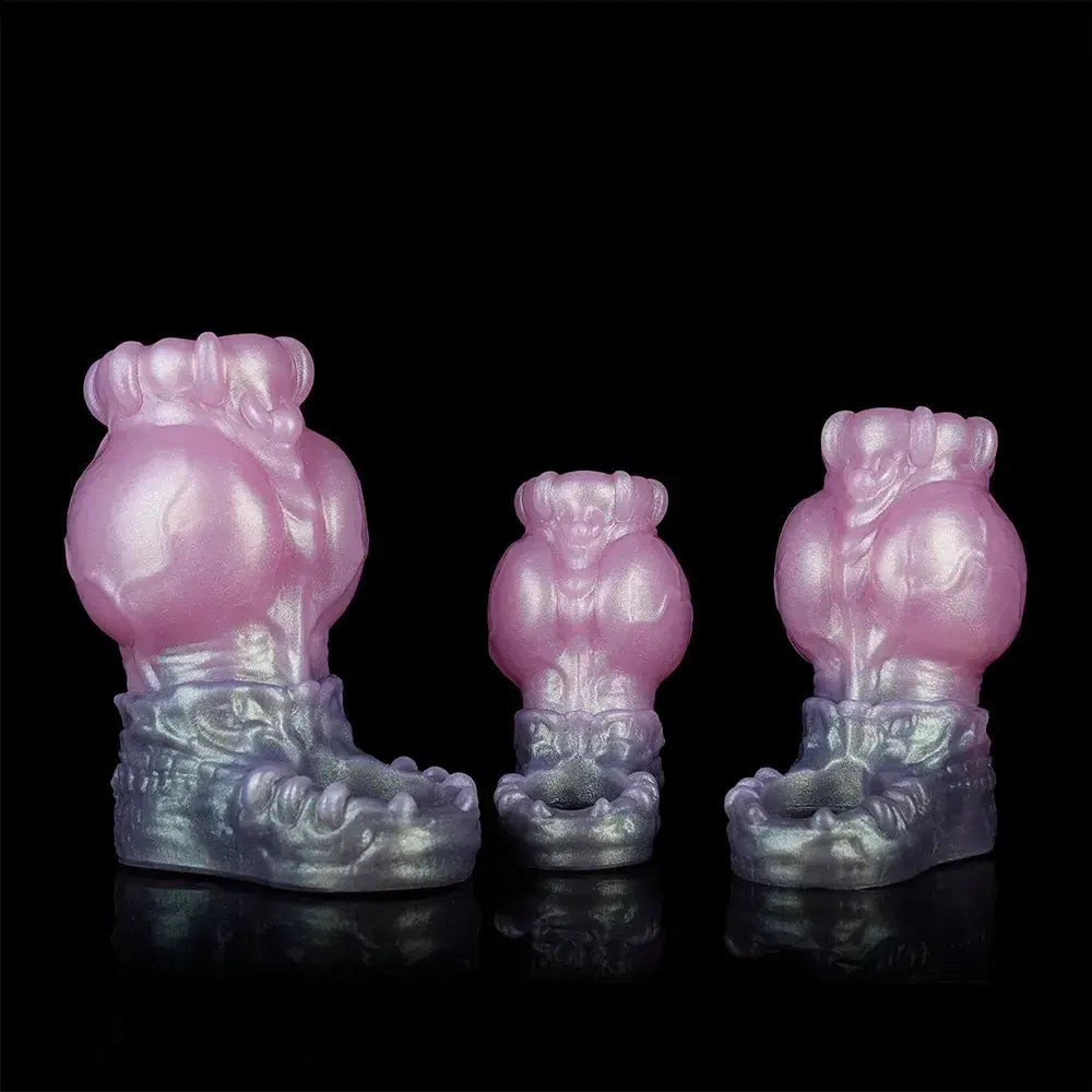 4.17in 4.84in 5.62in Monster Knot Cock Sleeve Dildo Hollow Male Device