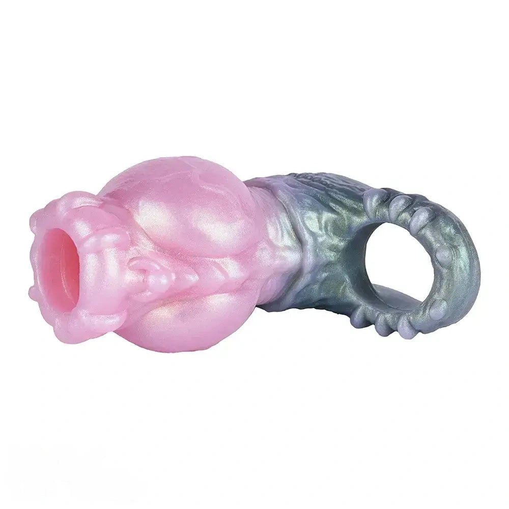 4.17in 4.84in 5.62in Monster Knot Cock Sleeve Dildo Hollow Male Device