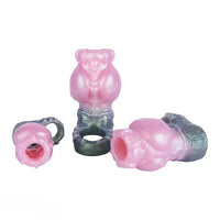 4.17in 4.84in 5.62in Monster Knot Cock Sleeve Dildo Hollow Male Device
