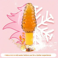 4.1in 4.5in Golden Glass Anal Plug Granular Floating Spiked Small Dildo