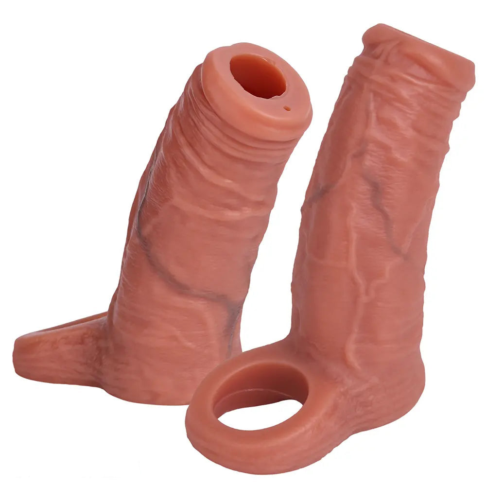 4.1in 4.7in Realistic Squirting Dildo Sleeve Reusable Erotica For Couples