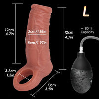 4.1in 4.7in Realistic Squirting Dildo Sleeve Reusable Erotica For Couples