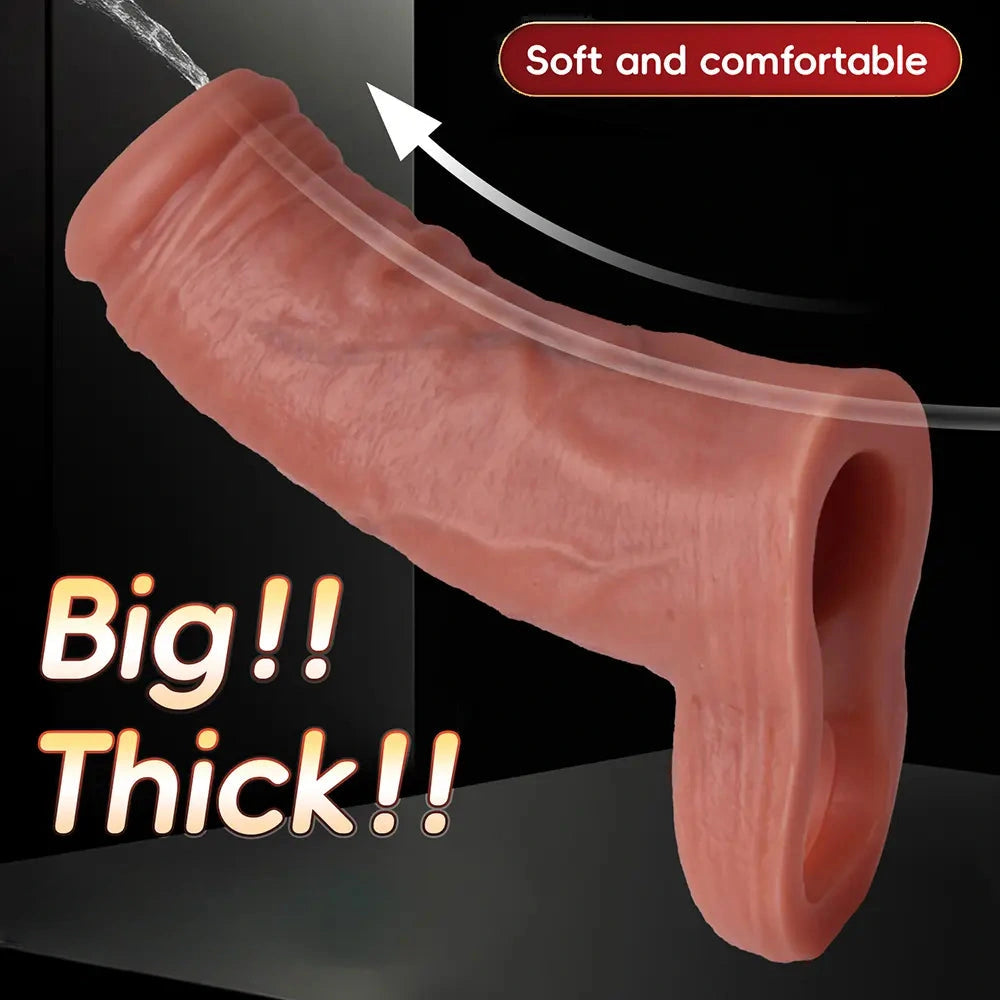 4.1in 4.7in Realistic Squirting Dildo Sleeve Reusable Erotica For Couples