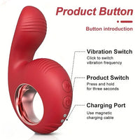 4.1in Finger Vibrating Automatic Women Dildo For G-spot Clitoral Vibrator