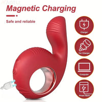 4.1in Finger Vibrating Automatic Women Dildo For G-spot Clitoral Vibrator