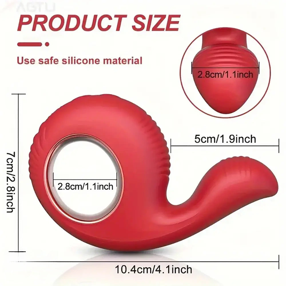 4.1in Finger Vibrating Automatic Women Dildo For G-spot Clitoral Vibrator