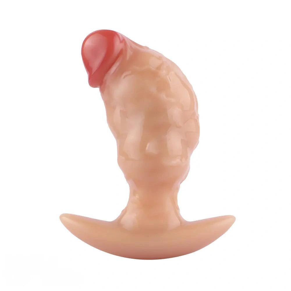 4.1in Fox Tail Wear Anchor Silicone Dildo Butt Plug For BDSM Role Sex Play