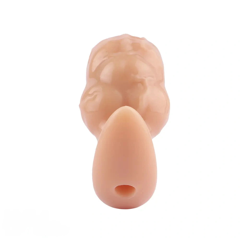 4.1in Fox Tail Wear Anchor Silicone Dildo Butt Plug For BDSM Role Sex Play