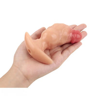 4.1in Fox Tail Wear Anchor Silicone Dildo Butt Plug For BDSM Role Sex Play