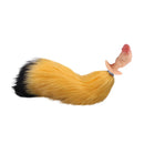 4.1in Fox Tail Wear Anchor Silicone Dildo Butt Plug For BDSM Role Sex Play