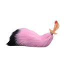 4.1in Fox Tail Wear Anchor Silicone Dildo Butt Plug For BDSM Role Sex Play